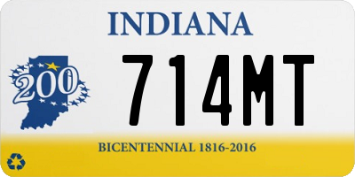 IN license plate 714MT