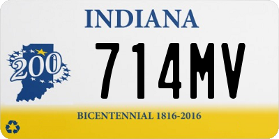 IN license plate 714MV