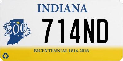 IN license plate 714ND