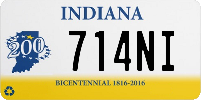 IN license plate 714NI