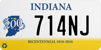 IN license plate 714NJ