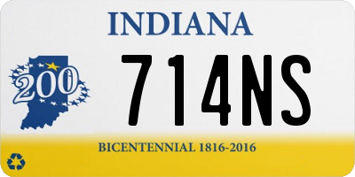 IN license plate 714NS