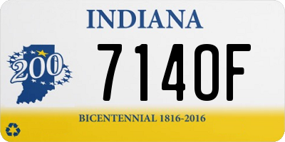 IN license plate 714OF