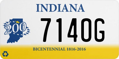 IN license plate 714OG