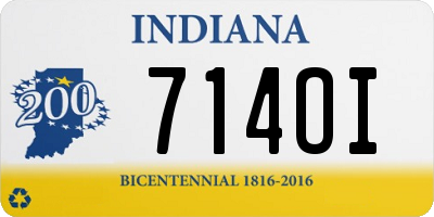 IN license plate 714OI