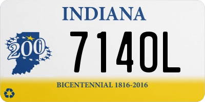 IN license plate 714OL