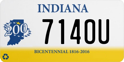 IN license plate 714OU