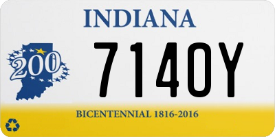 IN license plate 714OY