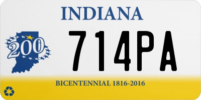 IN license plate 714PA