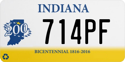 IN license plate 714PF