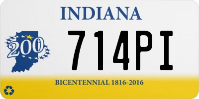 IN license plate 714PI