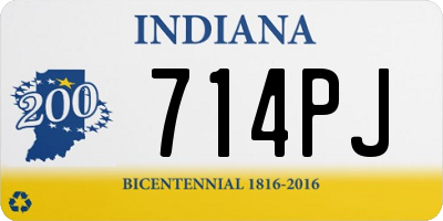 IN license plate 714PJ