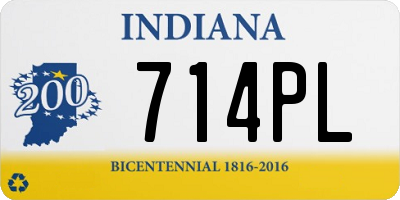 IN license plate 714PL