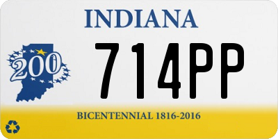 IN license plate 714PP