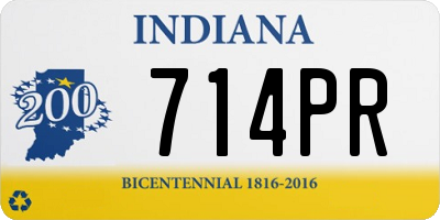 IN license plate 714PR