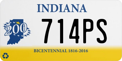 IN license plate 714PS