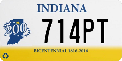 IN license plate 714PT