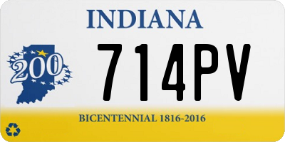 IN license plate 714PV