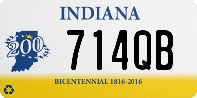 IN license plate 714QB