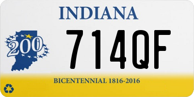 IN license plate 714QF