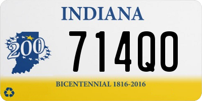 IN license plate 714QO