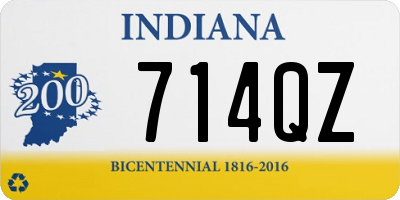 IN license plate 714QZ