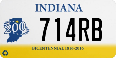 IN license plate 714RB