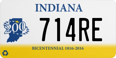 IN license plate 714RE