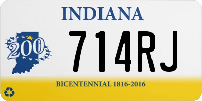 IN license plate 714RJ