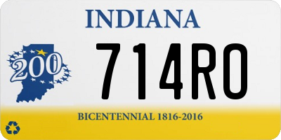 IN license plate 714RO