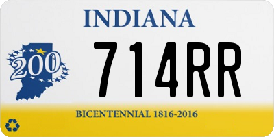 IN license plate 714RR