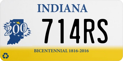 IN license plate 714RS