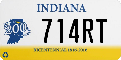 IN license plate 714RT