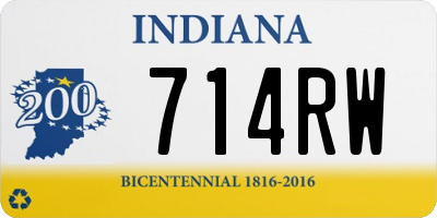 IN license plate 714RW