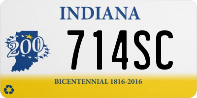 IN license plate 714SC