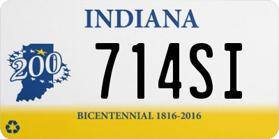 IN license plate 714SI