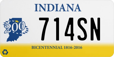 IN license plate 714SN