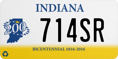 IN license plate 714SR