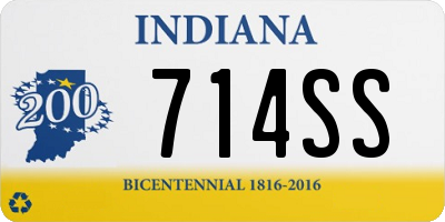 IN license plate 714SS