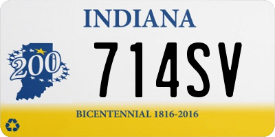IN license plate 714SV