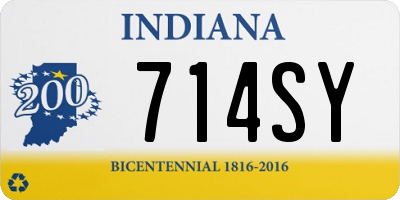 IN license plate 714SY