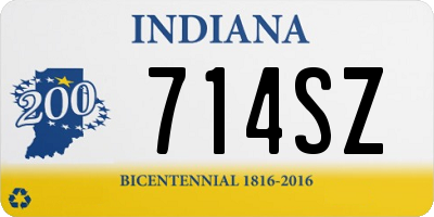 IN license plate 714SZ