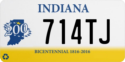 IN license plate 714TJ