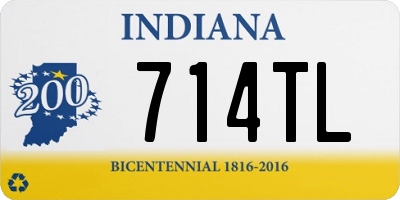 IN license plate 714TL
