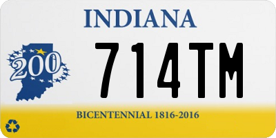 IN license plate 714TM