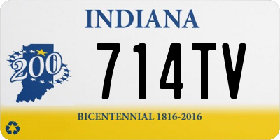 IN license plate 714TV