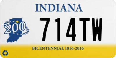 IN license plate 714TW