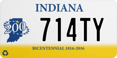 IN license plate 714TY