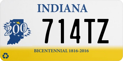 IN license plate 714TZ