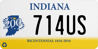 IN license plate 714US
